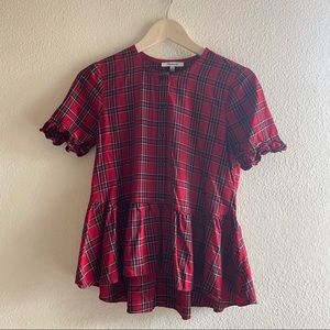 Madewell | Studio Ruffle Hem Clanton Plaid